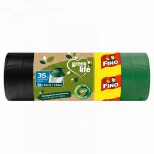 FINO Sacs poubelle rétractables Green Life - 35 l (15 pcs)