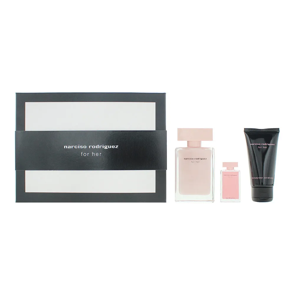 For Her Eau de Parfum pour femme 50 ml + Mini Eau de Parfum 7,5 ml + Lait pour le corps