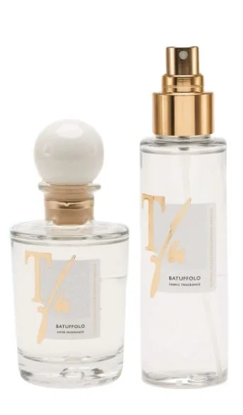 Coffret Batuffolo Bâtonnets 100 ml Parfum d’intérieur + Spray 100 ml Parfum pour tissus