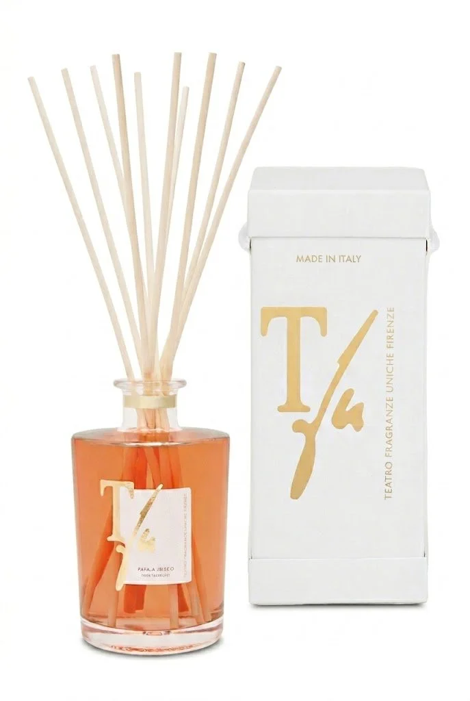 Coffret Papaïa Hibiscus Bâtonnets 1500 ml Vase Transparent - Tfu