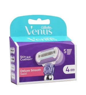 Gillette Venus Deluxe Smooth Swirl têtes de rechange 4 pièces