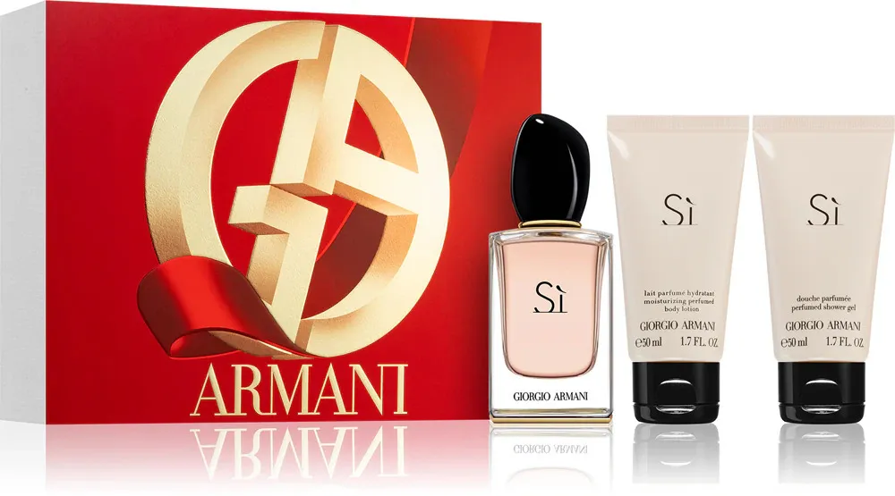 Sì coffret cadeau pour femmes eau de parfum 50 ml + gel douche 50 ml + lait corporel 50 ml 50 ml + sprchový gel 50 ml + tělové mléko 50 ml