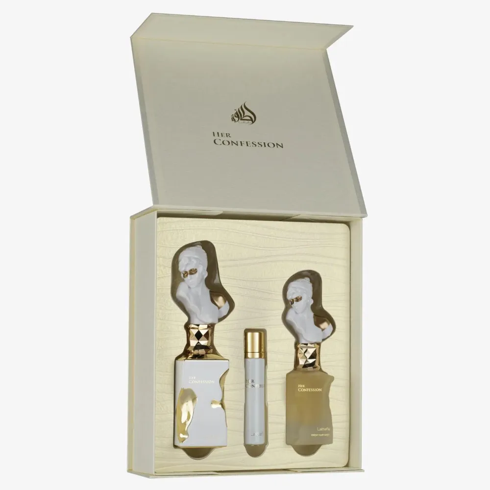 Her Confession eau de parfum pour femme 100 ml + mini eau de parfum 12 ml + brume pour les cheveux 50 ml