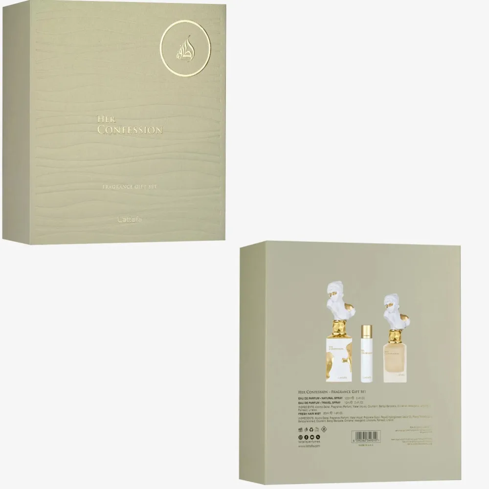 Her Confession eau de parfum pour femme 100 ml + mini eau de parfum 12 ml + brume pour les cheveux 50 ml