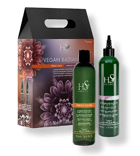 Vegan Radiance Color Care coffret Shampooing Protecteur 350 ml + Soin Sans Rinçage Lamellar Bond
