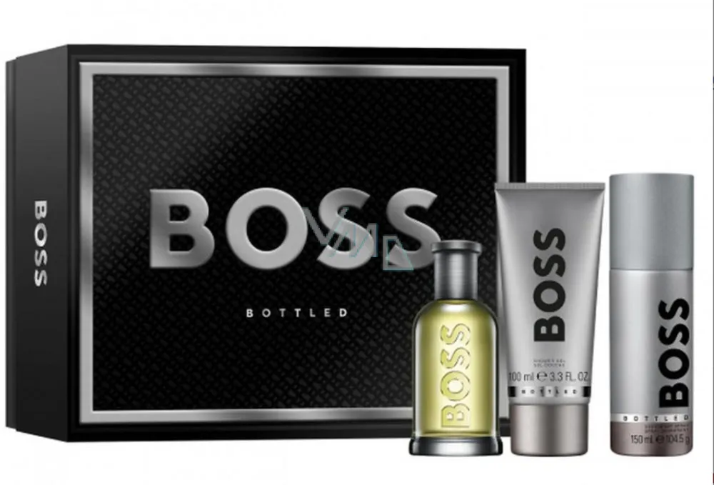 Coffret cadeau Hugo Boss Boss Bottled pour homme eau de toilette 100 ml + gel douche 100 ml + déodorant spray 150 ml 100 ml + sprchový gel 100 ml + deosprej 150 ml