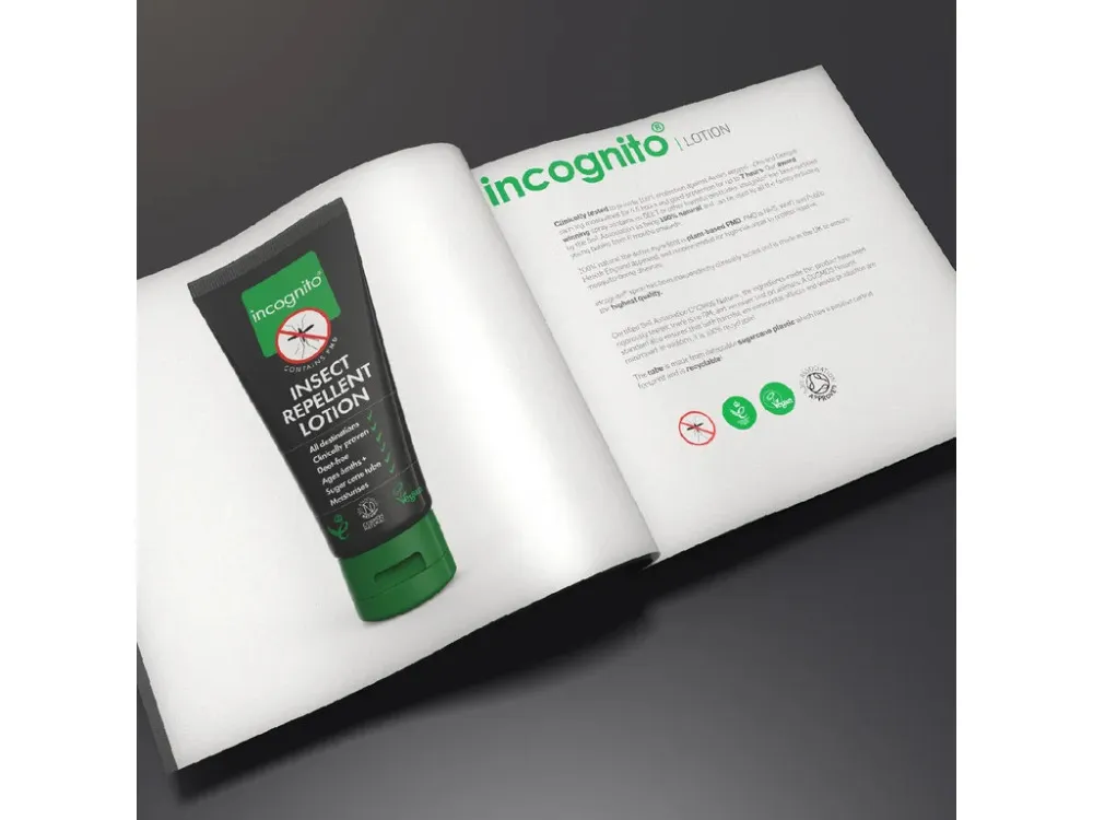 Incognito Lotion hydratante pour le corps à effet répulsif (100 ml) - testée cliniquement de manière indépendante