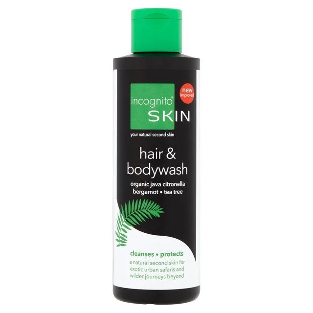 Incognito Shampooing protecteur pour cheveux et corps à la citronnelle de Java (200 ml) 100 ml - déplaît aux insectes gênants et aux poux