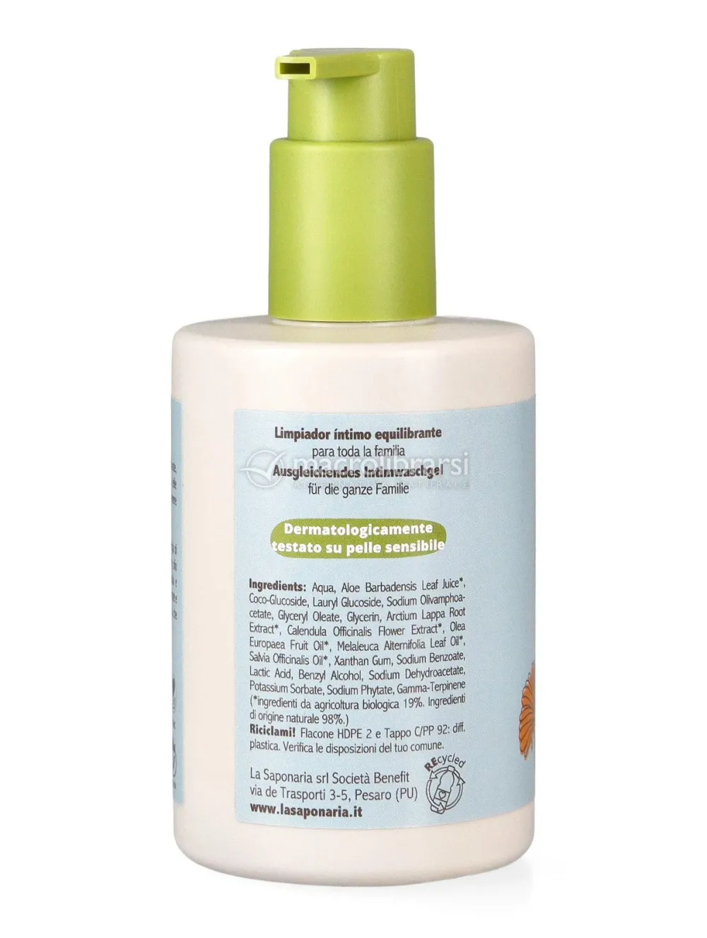 laSaponaria Gel intime BIO (200 ml) - maintient le ph naturel 4,5