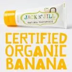Jack n Jill Dentifrice pour enfants - banane BIO (50 g) - sans fluor, à l'extrait de calendula biologique