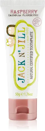 Jack n Jill Dentifrice pour enfants - fraise BIO (50 g) - sans fluor, à l'extrait de calendula biologique