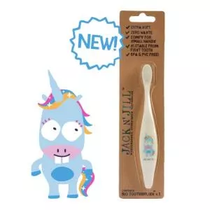 Jack n Jill Brosse à dents enfant Licorne - en amidon de maïs