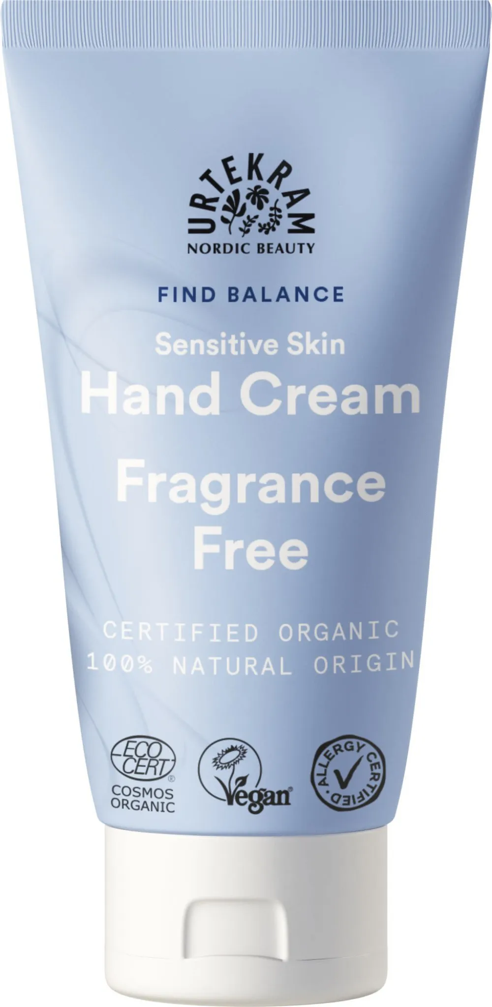 Urtekram Crème pour les mains sans parfum 75ml BIO, VEG
