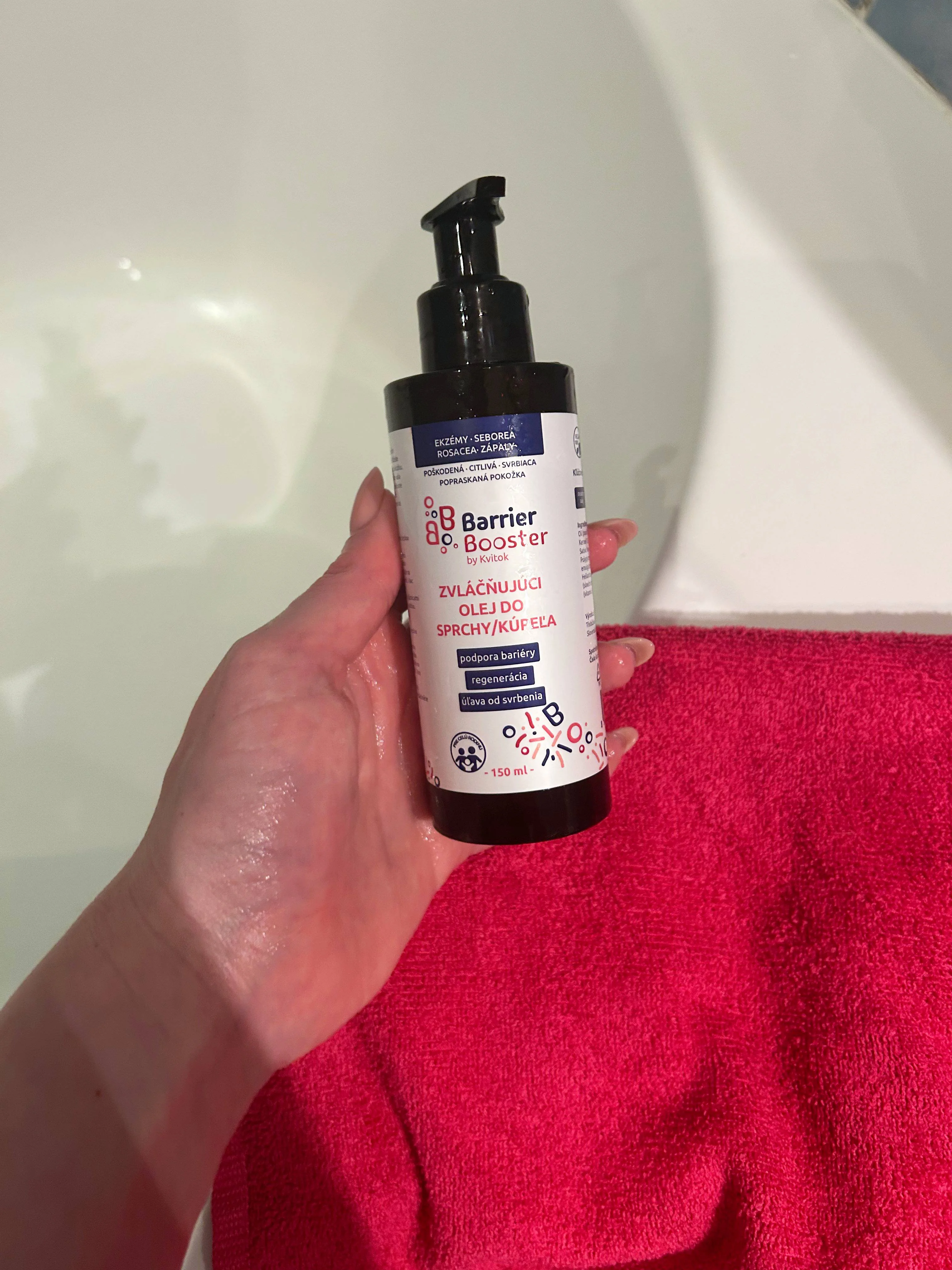 Kvitok Barrier Booster Huile de douche et bain adoucissante (150 ml) - pour une peau douce comme de la soie