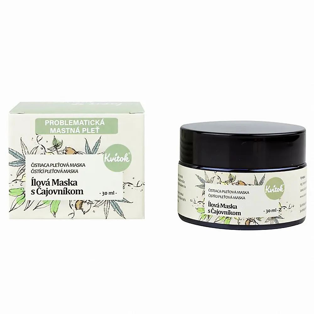 Kvitok Masque nettoyant au tea tree BIO (30 ml) - pour les peaux à problèmes