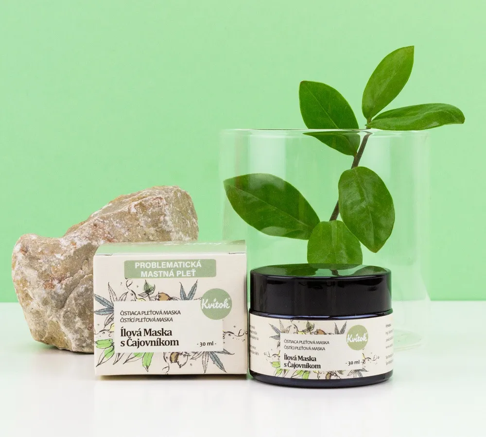Kvitok Masque nettoyant au tea tree BIO (30 ml) - pour les peaux à problèmes