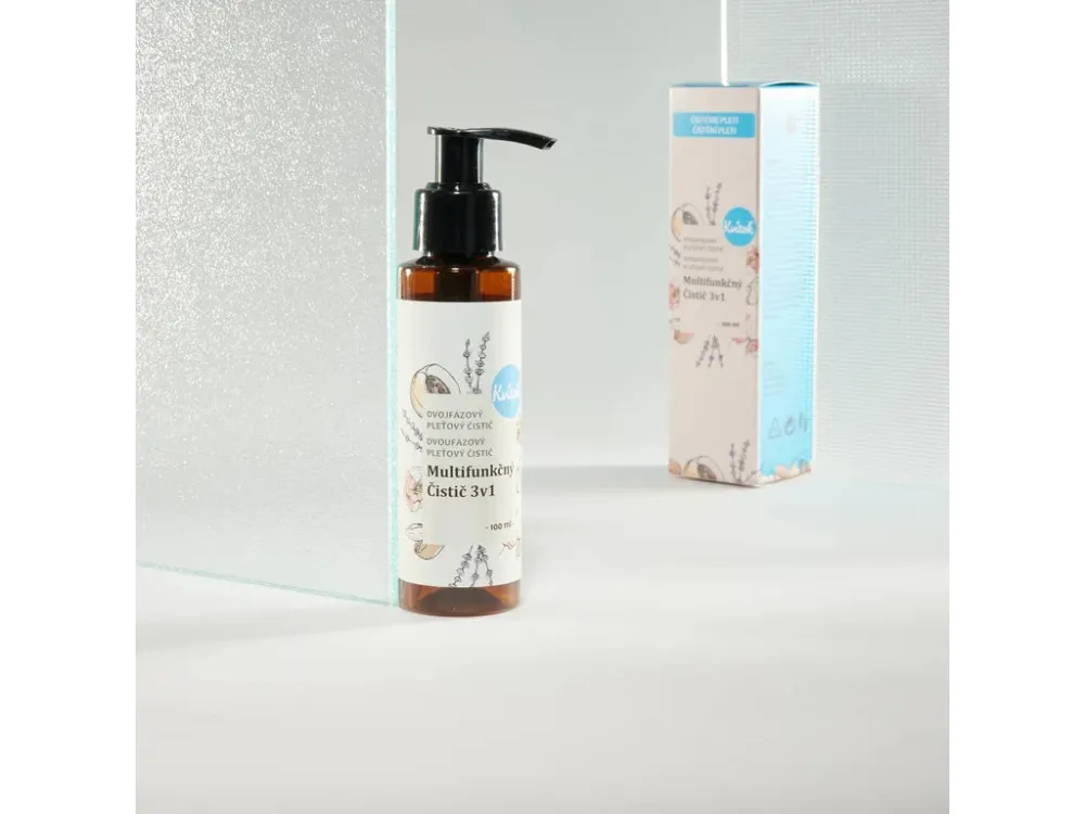 Kvitok Nettoyant multifonctionnel 3 en 1 en deux étapes (100 ml) - démaquille, nettoie et tonifie.