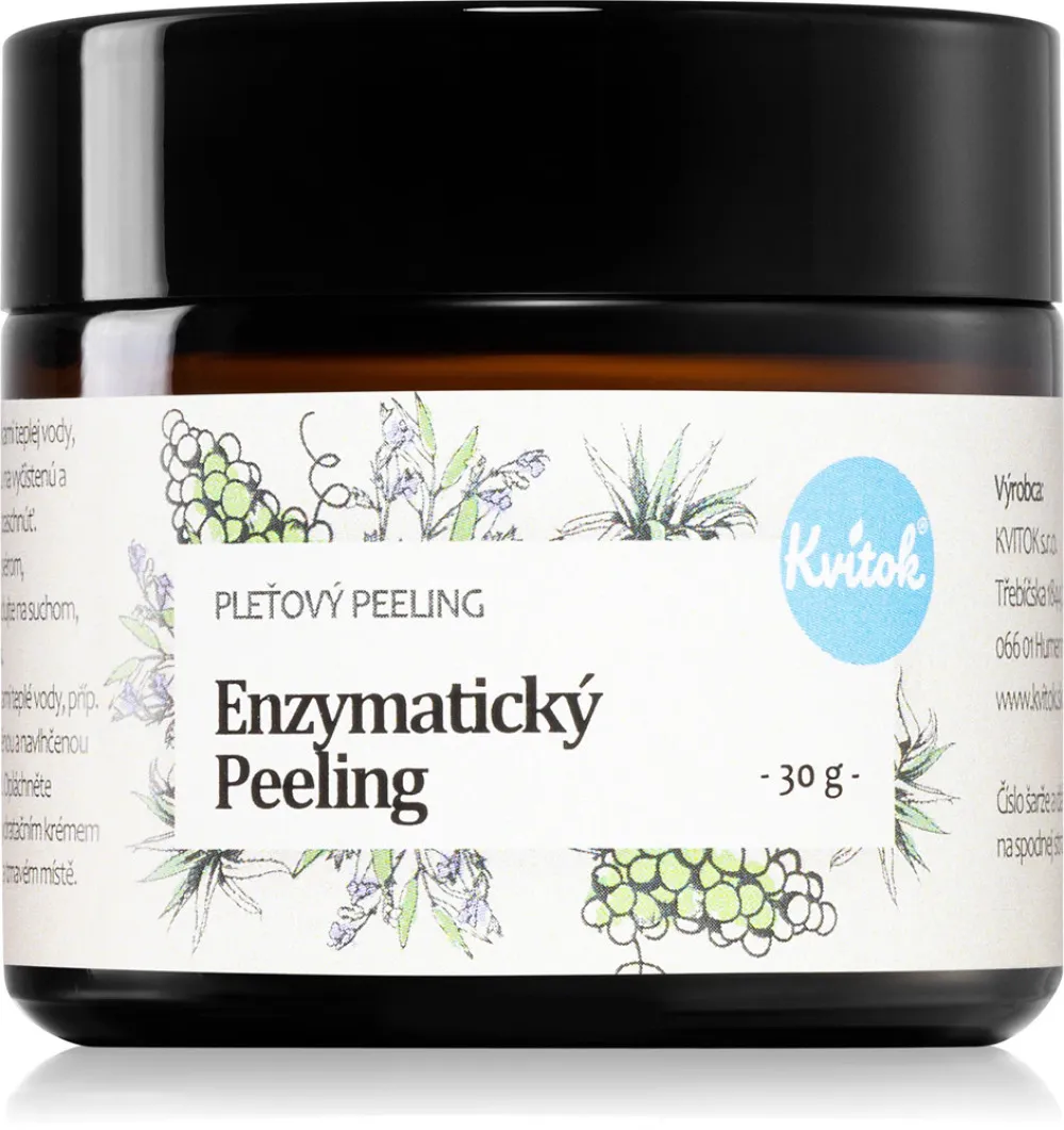 Kvitok Peeling enzymatique pour tous les types de peau (30 ml) - convient aussi aux peaux sensibles