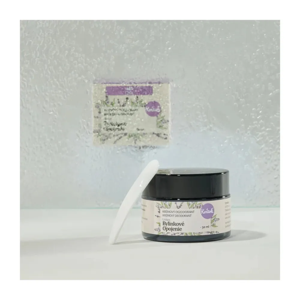 Kvitok Déodorant crème doux "Herbal intoxication" (30 ml) - convient aux femmes et aux hommes