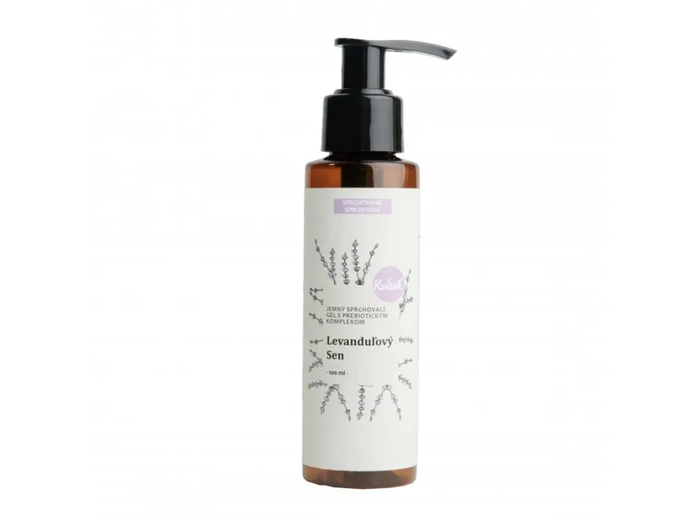 Kvitok Gel douche doux au complexe prébiotique Lavender Dream (100 ml) - au délicat parfum d'herbes aromatiques