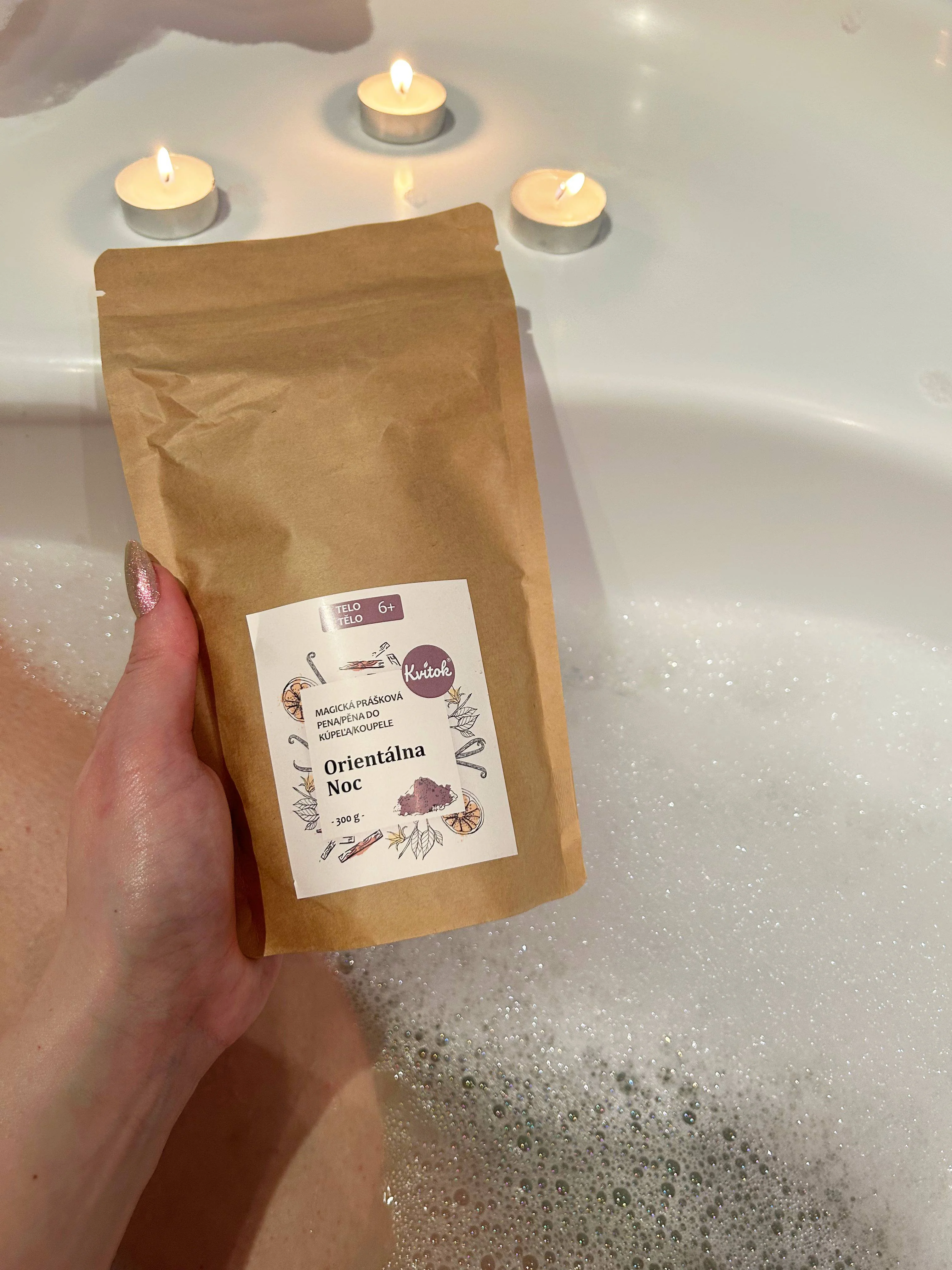 Kvitok Mousse de bain magique Nuit orientale 300 g - mousse abondamment
