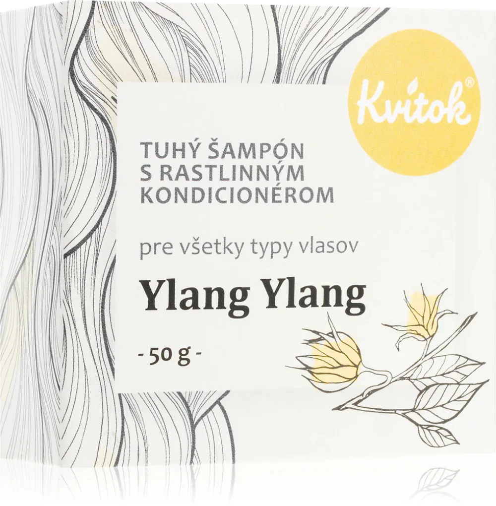 Kvitok Shampooing raide avec conditionneur pour cheveux légers Ylang Ylang XXL (50 g) - mousse merveilleusement bien