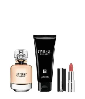 Givenchy L'Interdit eau de parfum pour femme + lait pour le corps 75 ml + rouge à lèvres 1,5 g