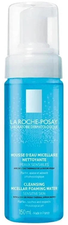 Eau micellaire moussante nettoyante physiologique pour peaux sensibles 150 ml