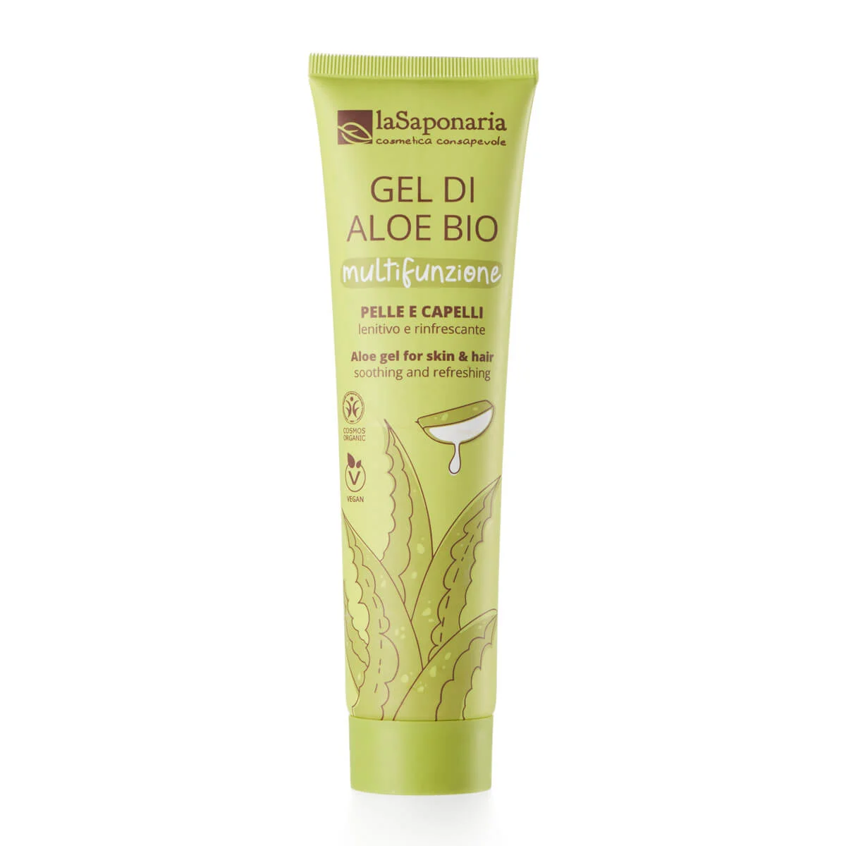 laSaponaria Gel d’aloé vera pour le corps et les cheveux BIO (150 ml) - un allié universel