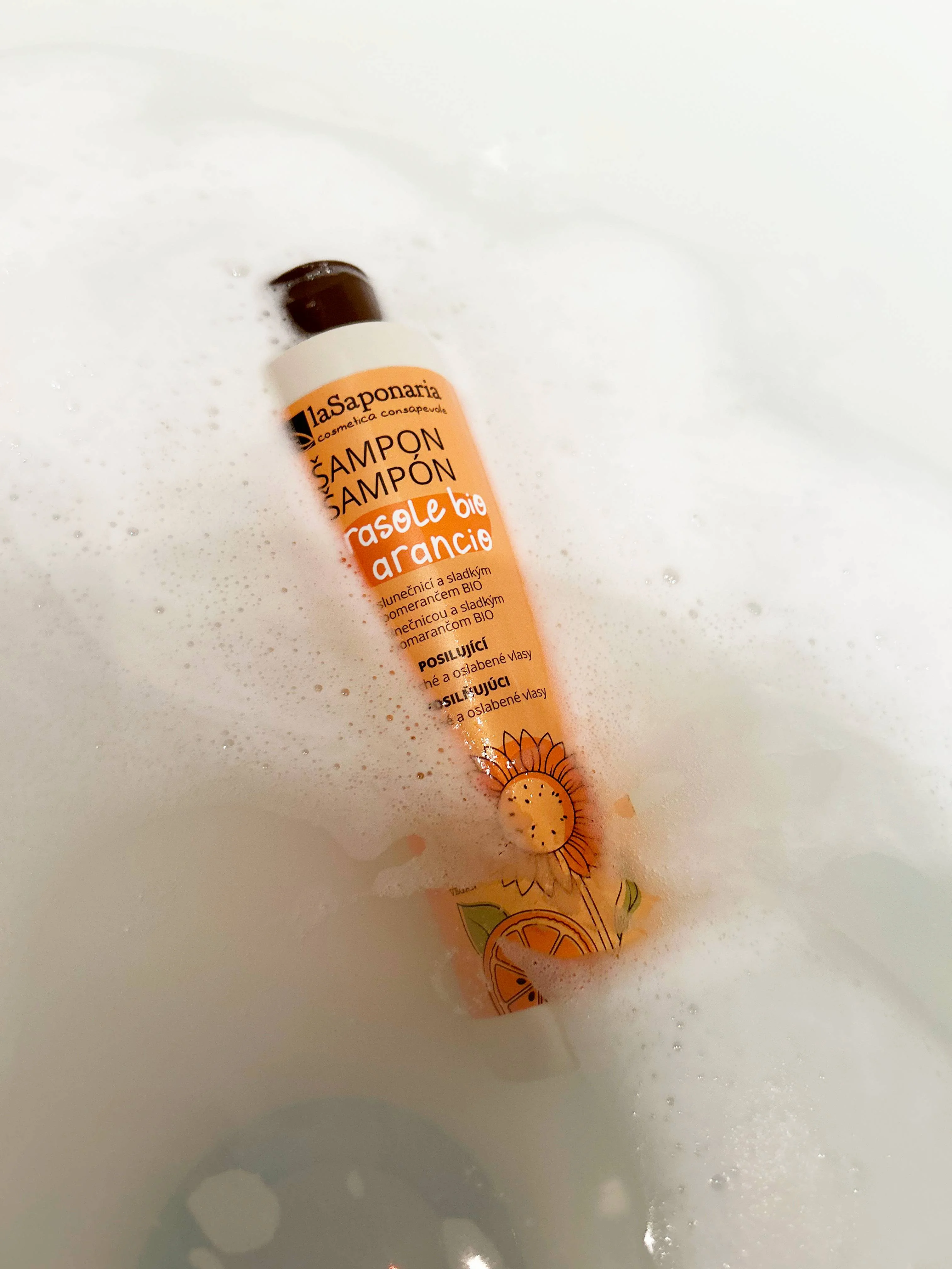 laSaponaria Shampooing au tournesol et à l'orange douce BIO 30 ml