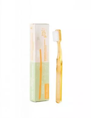 laSaponaria Brosse à dents pour enfants - abricot - matériaux 100% naturels