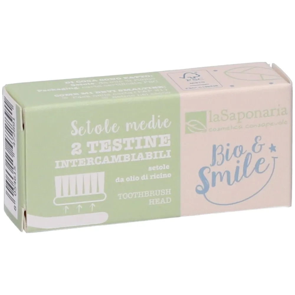 laSaponaria Têtes de brosse à dents de rechange (moyennes) (2 pcs)