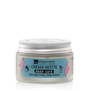 laSaponaria Crème de nuit pour le visage Deep Care pour peaux matures BIO (50 ml) - régénération en profondeur pendant le sommeil