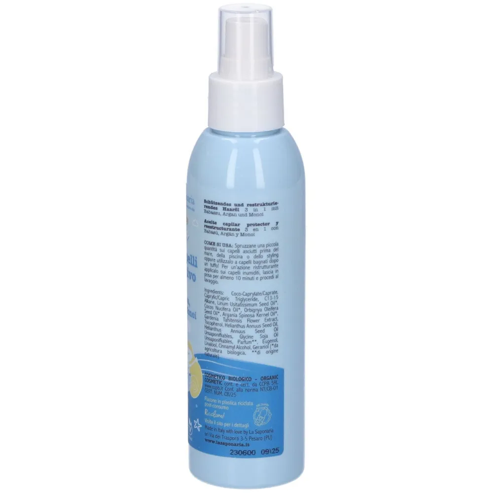 laSaponaria Huile capillaire protectrice 3en1 BIO (125 ml) - régénère et soigne les cheveux