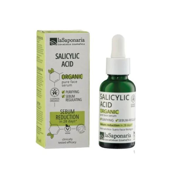 laSaponaria Sérum visage - Acide salicylique BIO (30 ml) - pour peaux à tendance acnéique