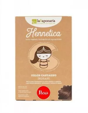 laSaponaria Teinture naturelle pour cheveux Indrani BIO (100 g) - châtain doré