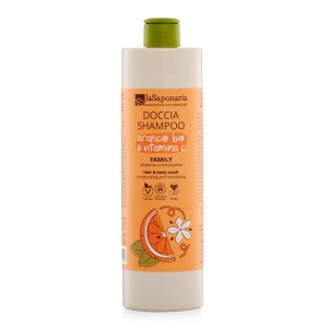 Gel douche et shampooing 2-en-1 à l’orange BIO et à la vitamine C pour toute la famille 500 ml - au parfum doux et revigorant