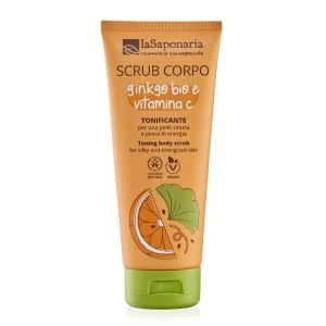 laSaponaria Gommage corporel au ginkgo biloba BIO et à la vitamine C 200 ml - pour une peau douce et éclatante
