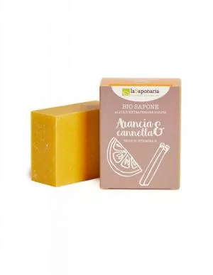 laSaponaria Savon solide BIO - Orange et cannelle (100 g)