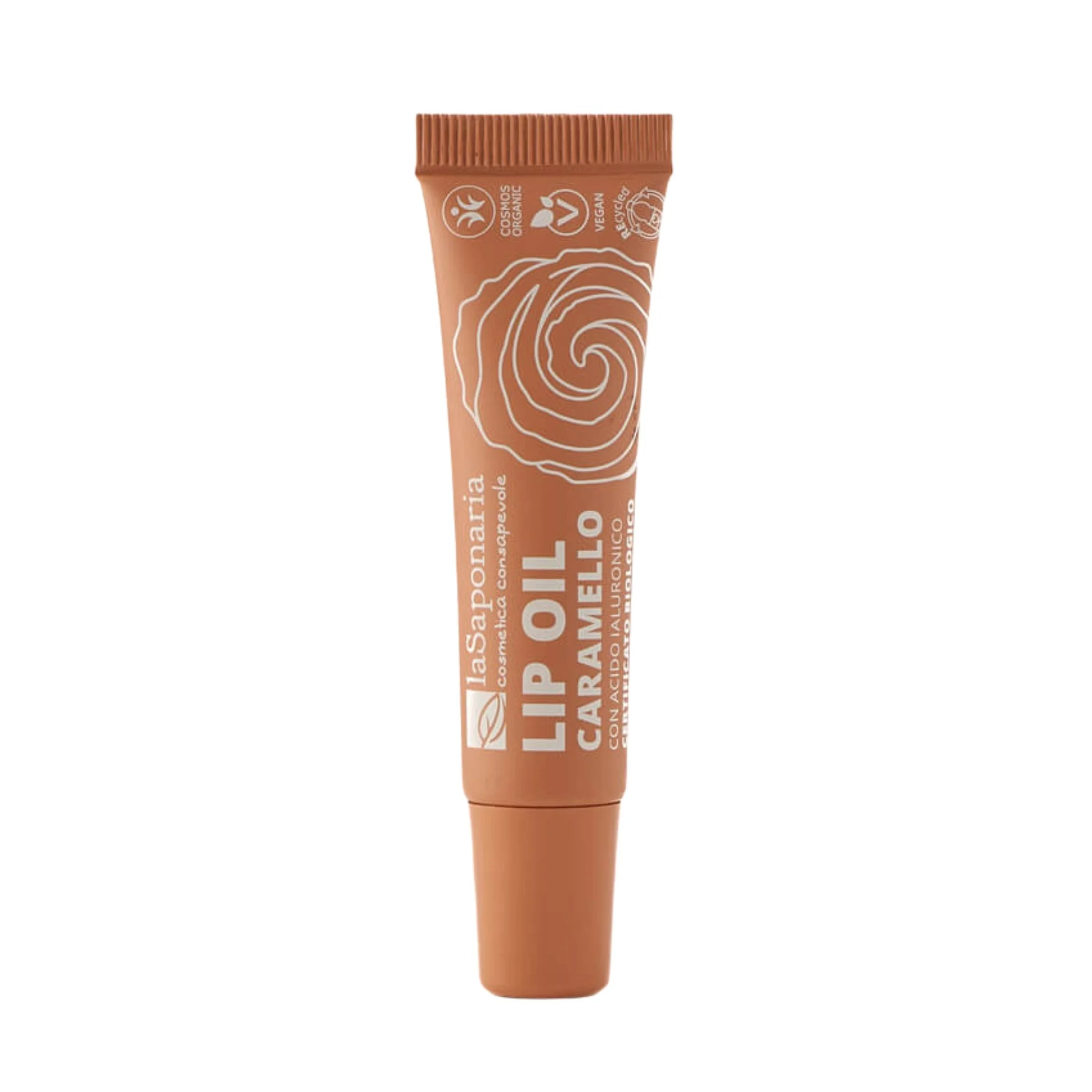 laSaponaria Huile à lèvres nourrissante au caramel BIO - Warm Nude (12 ml) - pour des lèvres brillantes et intensément nourries