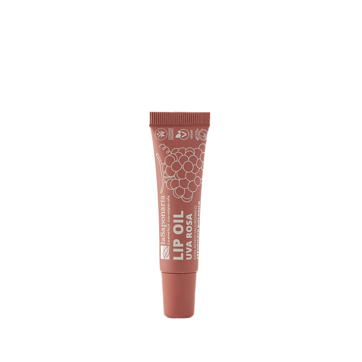 laSaponaria Huile nourrissante pour les lèvres aux raisins roses BIO - Rosy Nude (12 ml) - pour des lèvres brillantes et intensément nourries