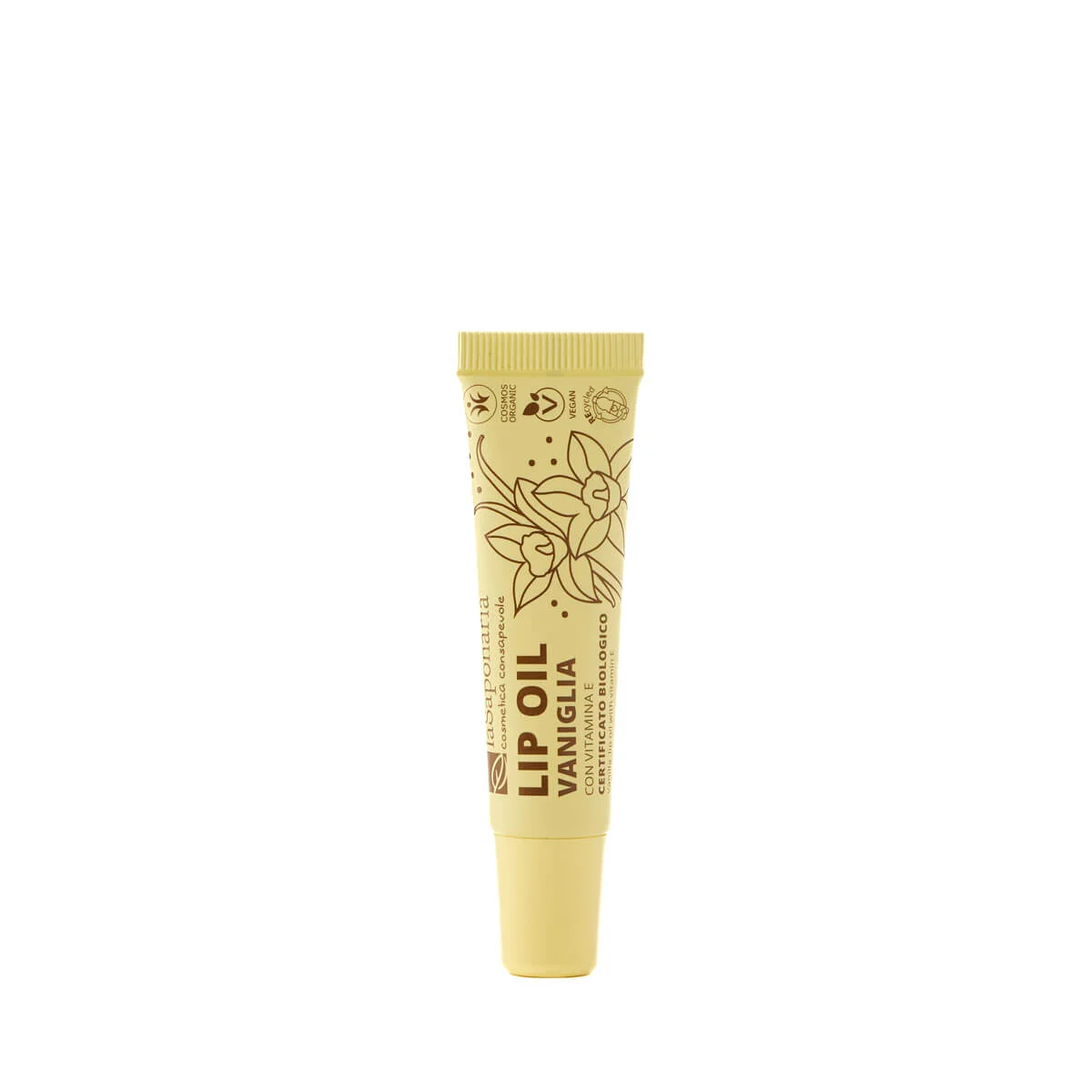 laSaponaria Huile nourrissante pour les lèvres à la vanille BIO - transparente (12 ml) - pour des lèvres brillantes et intensément nourries