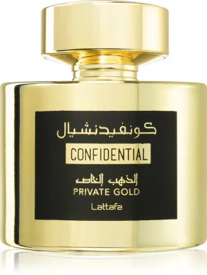 Lattafa Confidential Private Gold eau de parfum unisexe 100 ml
