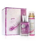 Coffret cadeau Lattafa Mahasin Crystal Violet pour femmes eau de parfum 100 ml + déodorant spray 50 ml 100 ml + deosprej 50 ml