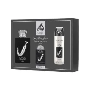 Lattafa Pride Ishq Al Shuyukh Silver EDP 100 ml + EDP 20 ml + DEO en spray 200 ml UNISEXE