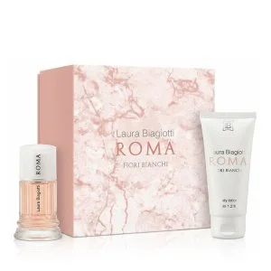 Laura Biagiotti Roma Fiori Bianchi eau de toilette pour femme 25 ml + lait pour le corps