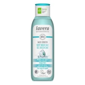Lavera Basis Sensitive Gel douche corps et cheveux 2 en 1 250 ml - également pour peaux sensibles