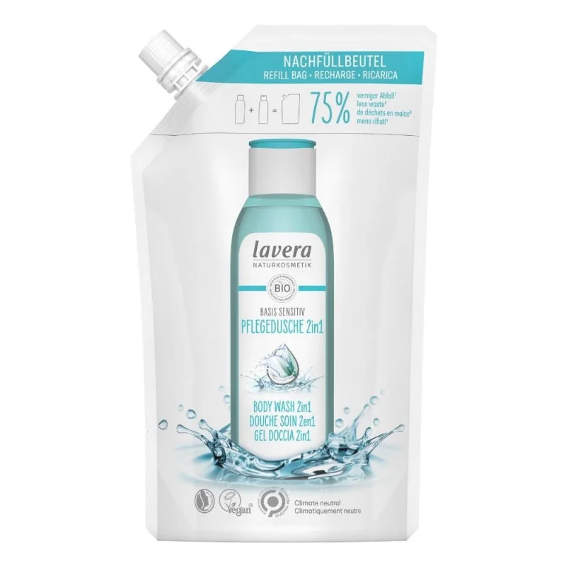 Lavera Basis Sensitive Gel douche corps et cheveux 2 en 1 250 ml - également pour peaux sensibles