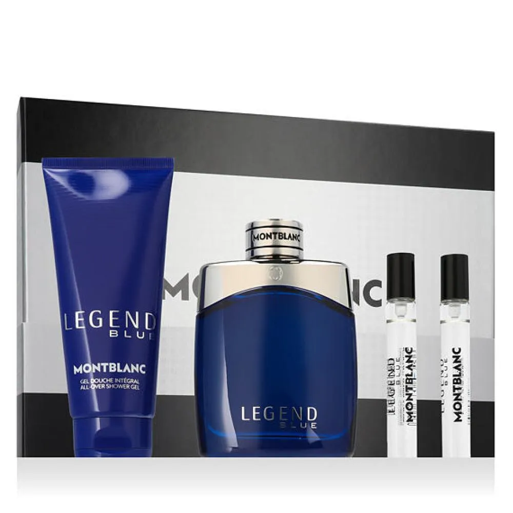 Legend Blue 100 ml + gel douche corps et cheveux 100 ml + 2 x mini eau de parfum pour homme 8 ml