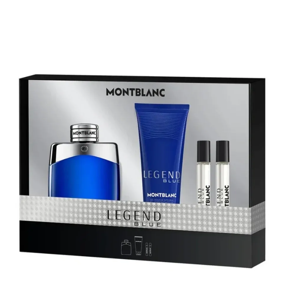 Legend Blue 100 ml + gel douche corps et cheveux 100 ml + 2 x mini eau de parfum pour homme 8 ml